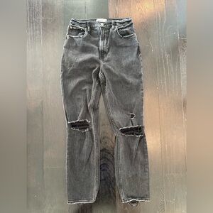 Abercrombie & Fitch Ankle Straight Ultra High rise jeans Black - Size 6L (Tall)